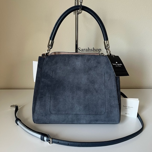 ♠️Kate Spade Phoebe Suede Embroidered Medium Top Handle Bag - Picture 3 of 11